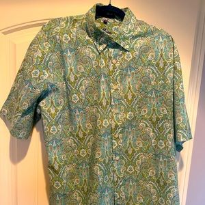 Short sleeve Alan Flusser paisley shirt, 2X in great condition, 100% cotton